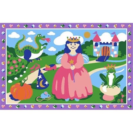 LA RUG, FUN RUGS LA Rug OLK-004 3958 Olive Kids Collection - Happily Ever After Rug - 39 x 58 Inch OLK-004 3958